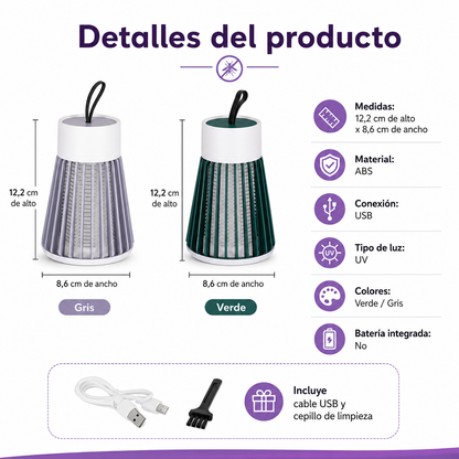 Lámpara Antimosquitos USB 2 en 1 – Luz UV Portátil