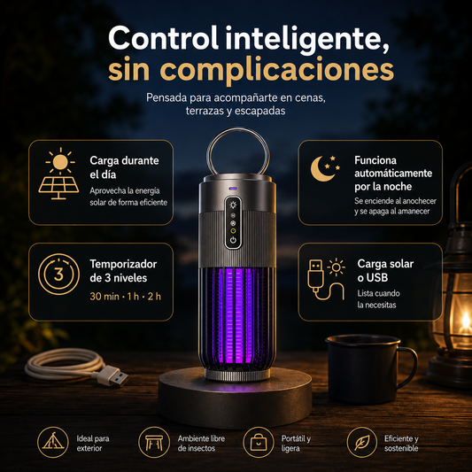 Lámpara Antimosquitos solar de 2500V